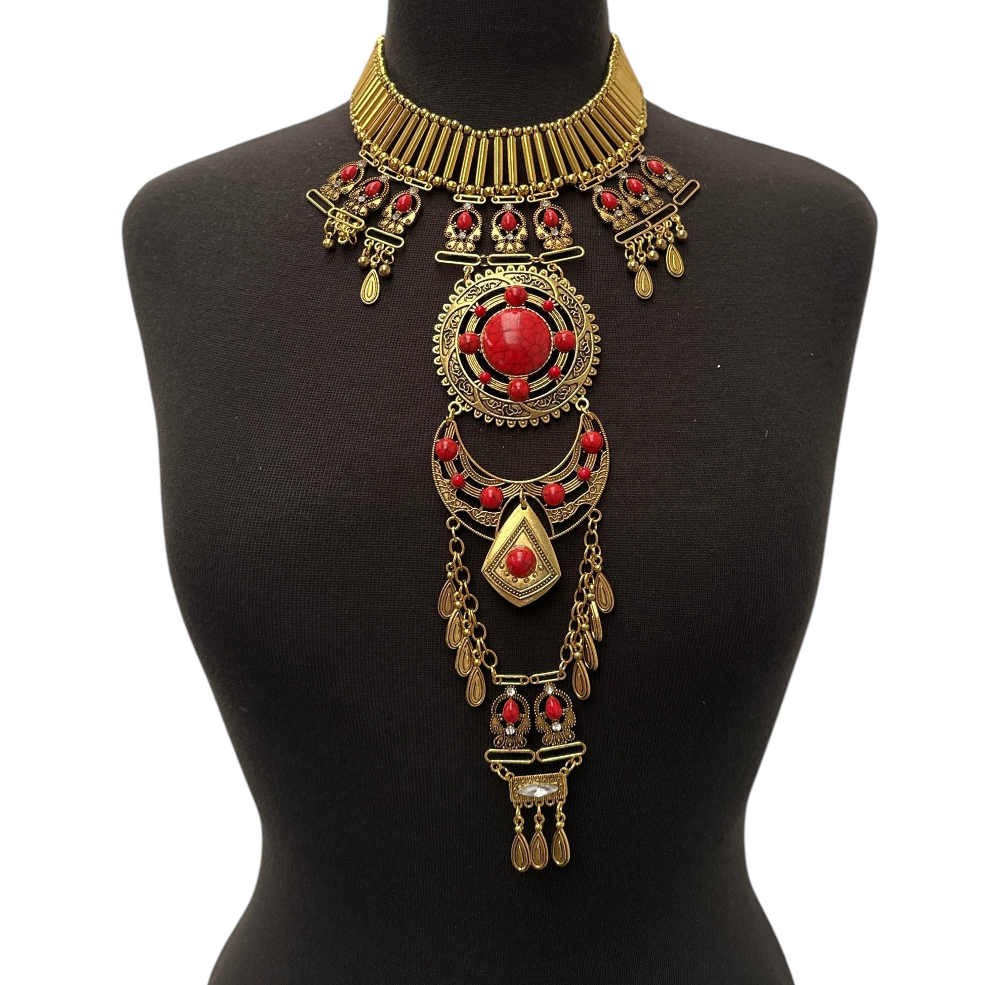 Bohemian Statement Pendant Necklace | Convertible Body Jewellery - Festival outfit jewellery - Fatisha Boutique