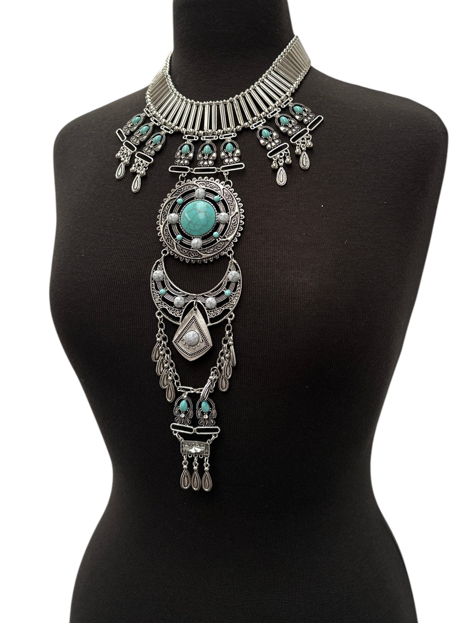 Bohemian Statement Pendant Necklace | Convertible Body Jewellery - Festival outfit jewellery - Fatisha Boutique