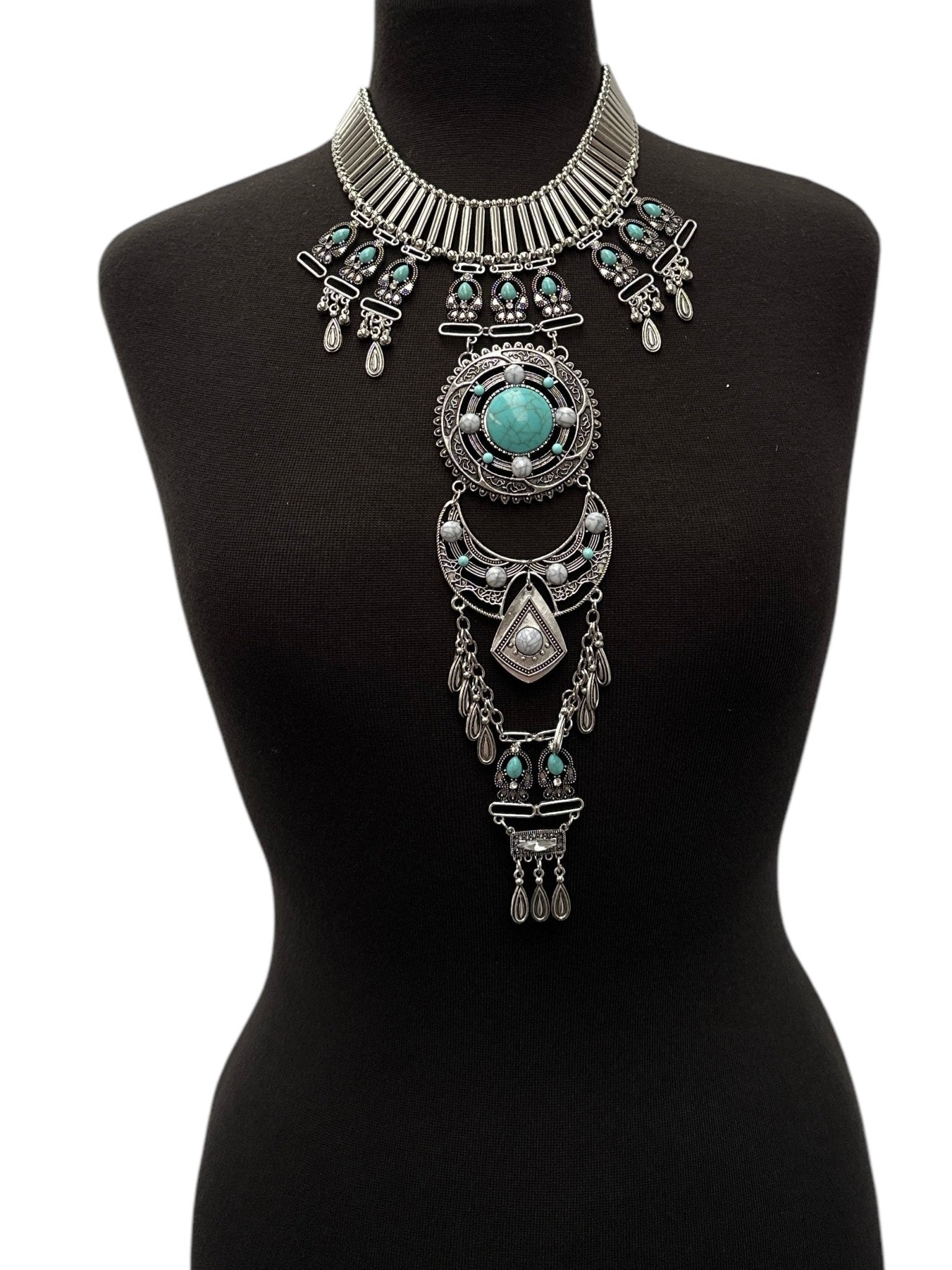 Bohemian Statement Pendant Necklace | Convertible Body Jewellery - Festival outfit jewellery - Fatisha Boutique