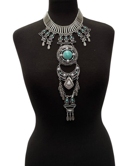Bohemian Statement Pendant Necklace | Convertible Body Jewellery - Festival outfit jewellery - Fatisha Boutique