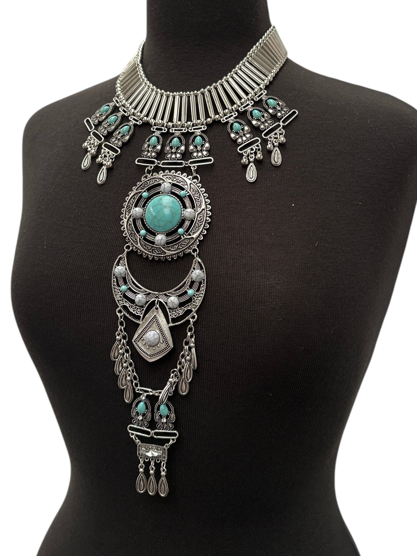 Bohemian Statement Pendant Necklace | Convertible Body Jewellery - Festival outfit jewellery - Fatisha Boutique