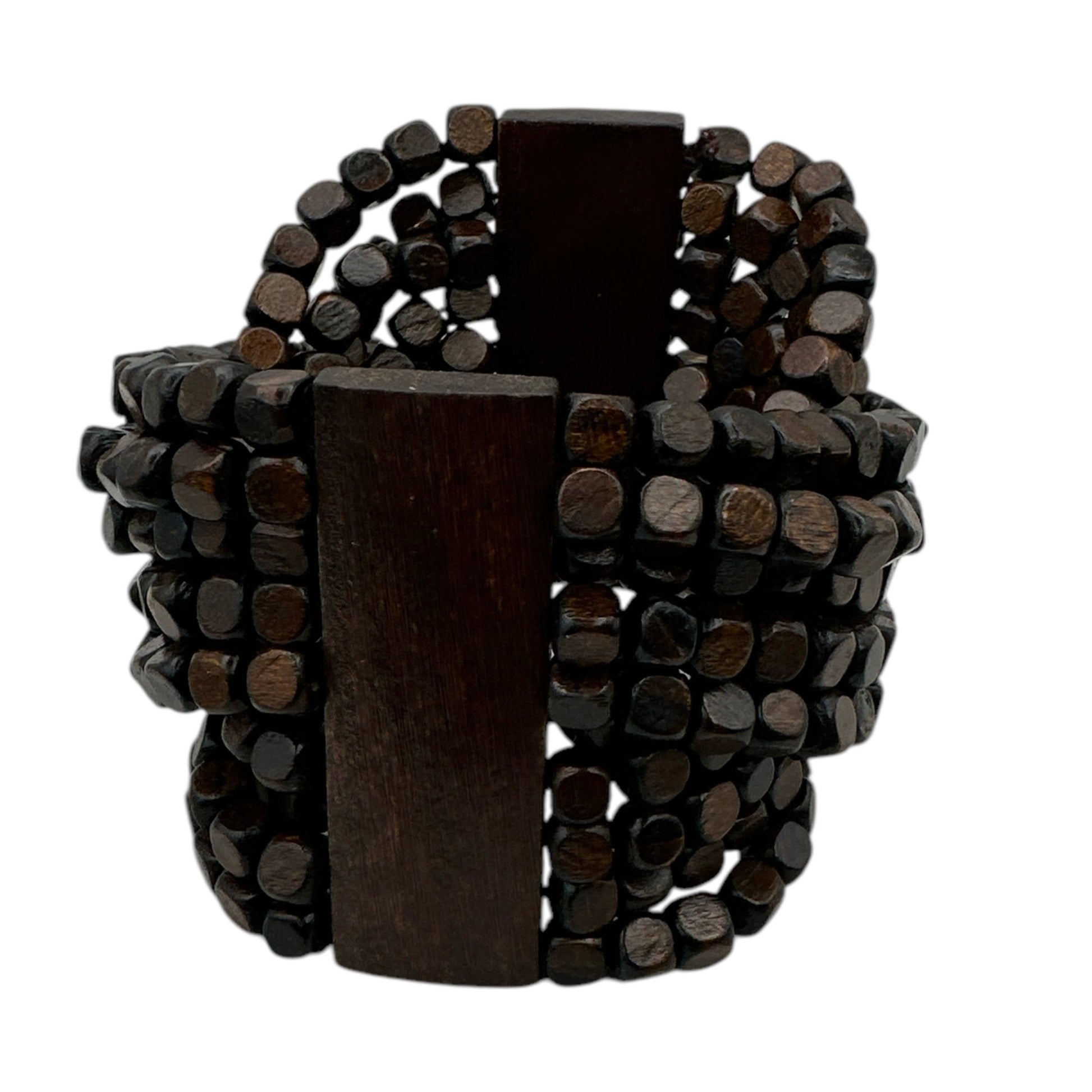 Bohemian Stretch Wooden Beaded Bracelet – Handmade Tribal Cuff - Fatisha Boutique
