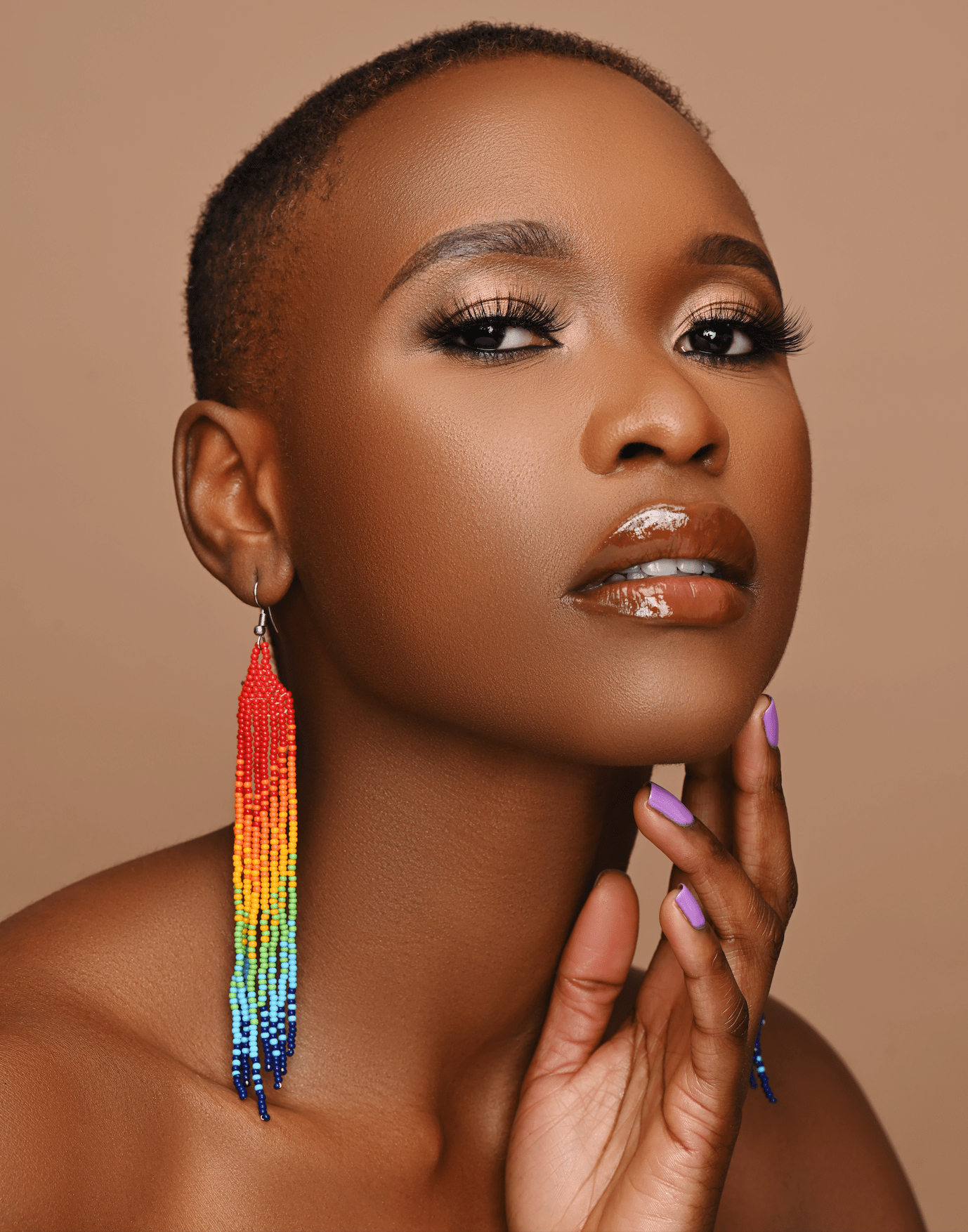 Boho Handmade Multicolour Authentic African Long Beaded Tassel Dangle Earrings - Fatisha Boutique