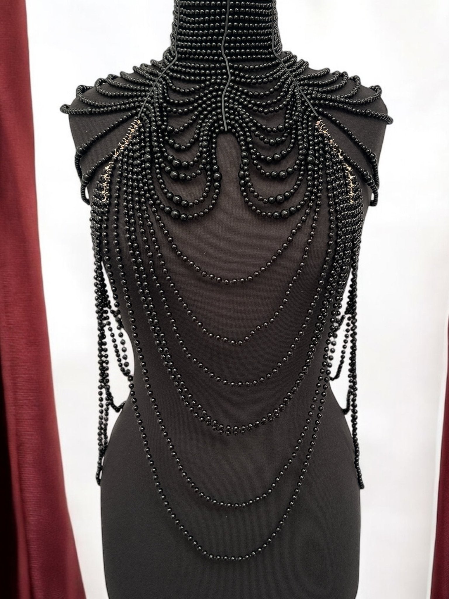 Boho Pearls Beads Shoulders Statement Tassel Chain Body Jewellery - Fatisha Boutique