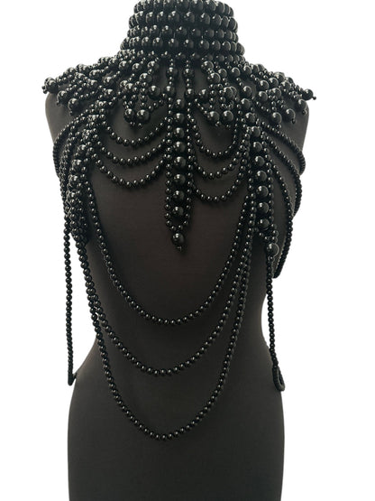 Boho Pearls Beads Shoulders Statement Tassel Chain Body Jewellery - Fatisha Boutique