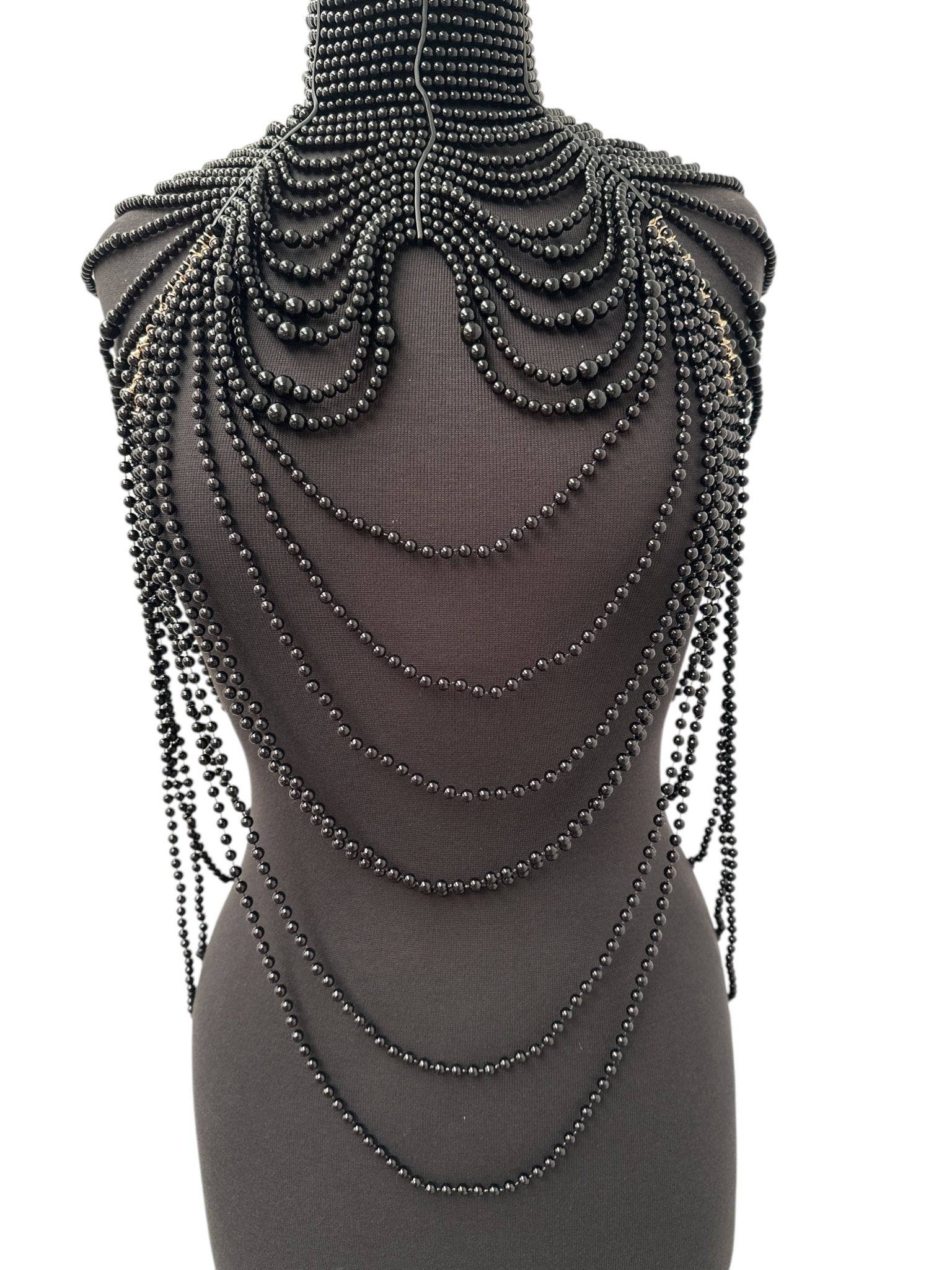 Boho Pearls Beads Shoulders Statement Tassel Chain Body Jewellery - Fatisha Boutique
