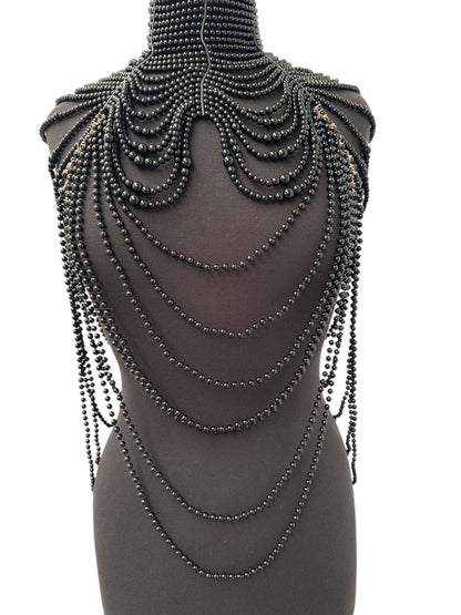 Boho Pearls Beads Shoulders Statement Tassel Chain Body Jewellery - Fatisha Boutique