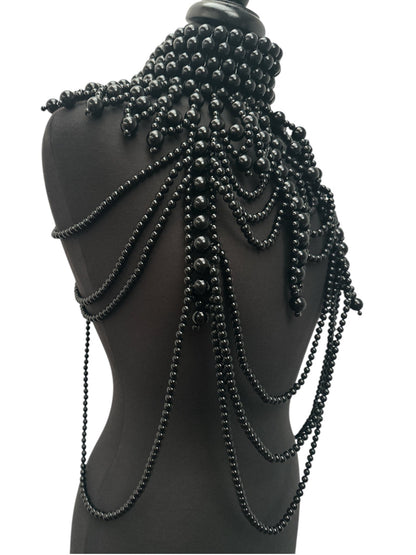 Boho Pearls Beads Shoulders Statement Tassel Chain Body Jewellery - Fatisha Boutique