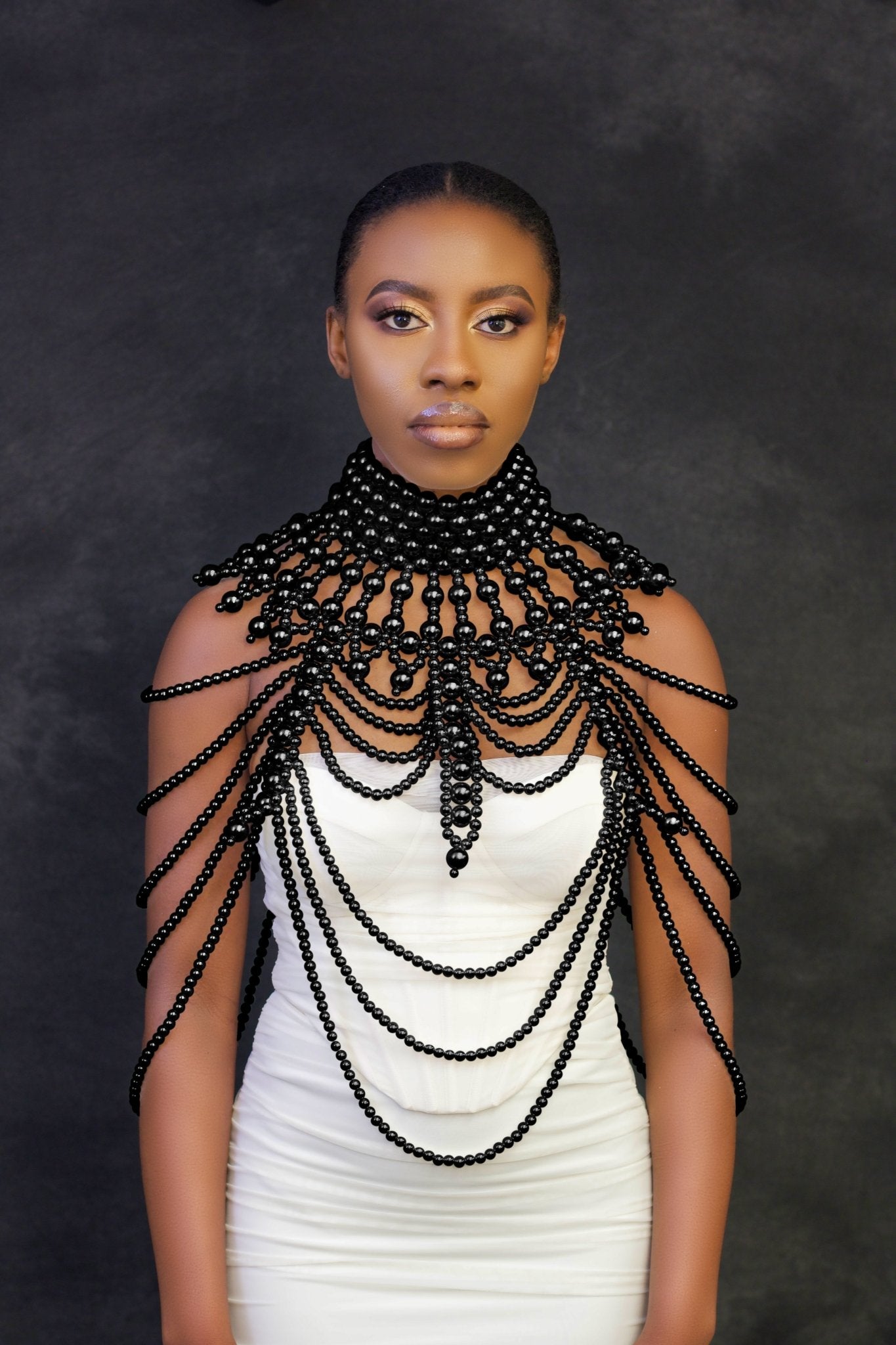 Boho Pearls Beads Shoulders Statement Tassel Chain Body Jewellery - Fatisha Boutique