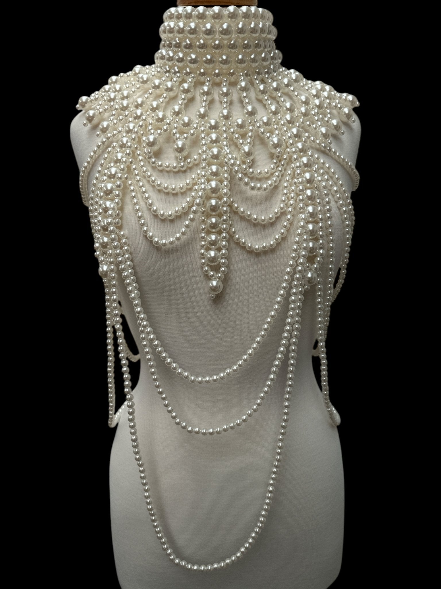 Boho Pearls Beads Shoulders Statement Tassel Chain Body Jewellery - Fatisha Boutique