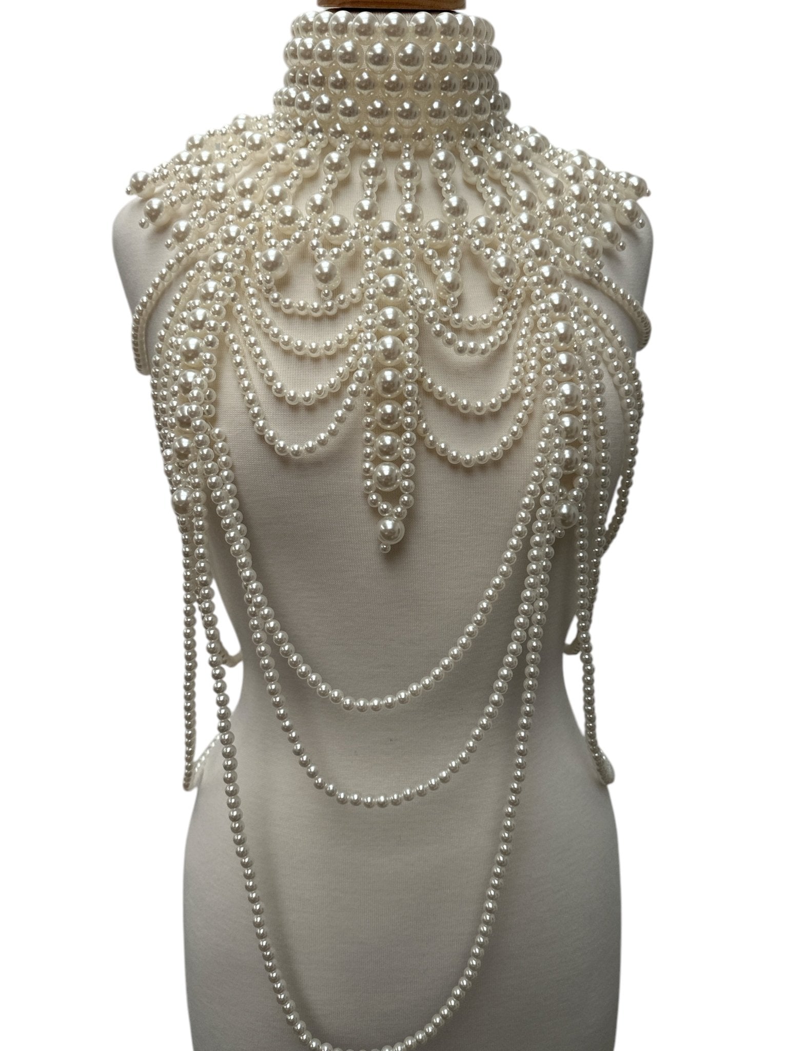 Boho Pearls Beads Shoulders Statement Tassel Chain Body Jewellery - Fatisha Boutique