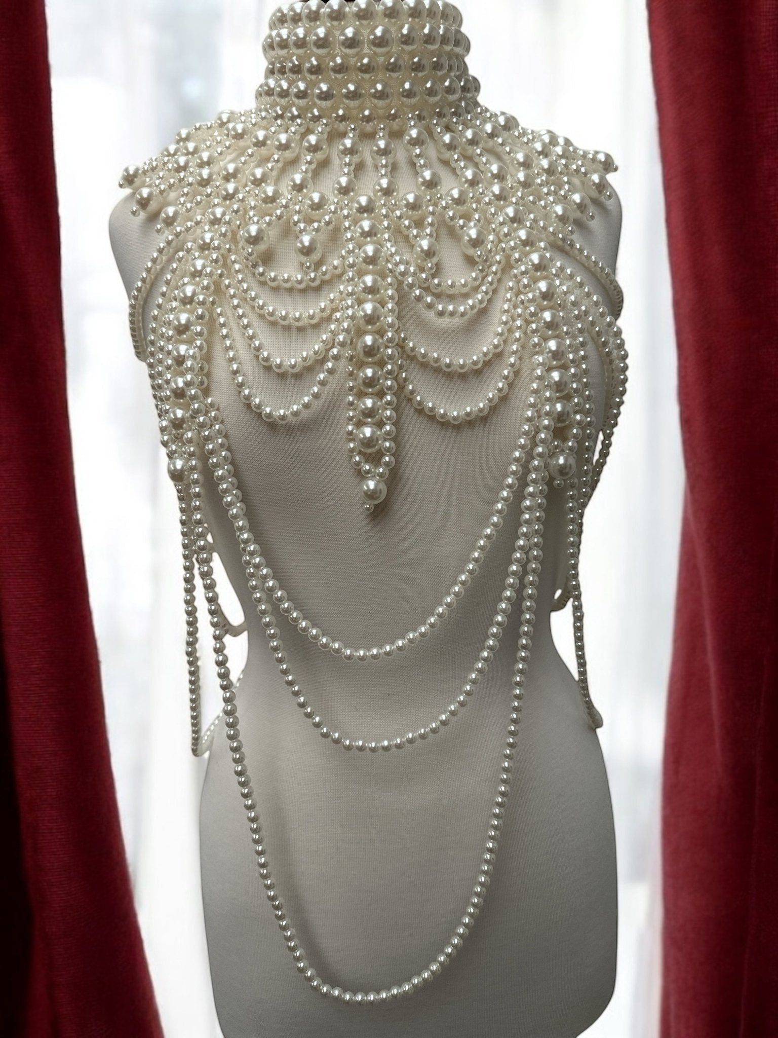 Boho Pearls Beads Shoulders Statement Tassel Chain Body Jewellery - Fatisha Boutique