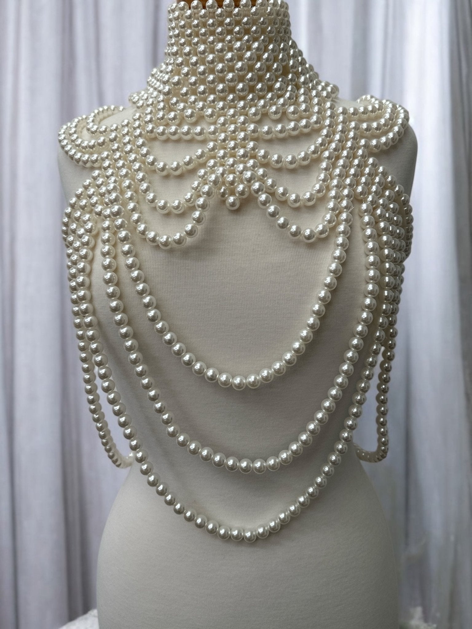 Boho Pearls Beads Shoulders Statement Tassel Chain Body Jewellery - Fatisha Boutique