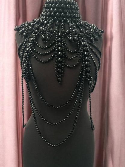 Boho Pearls Beads Shoulders Statement Tassel Chain Body Jewellery - Fatisha Boutique