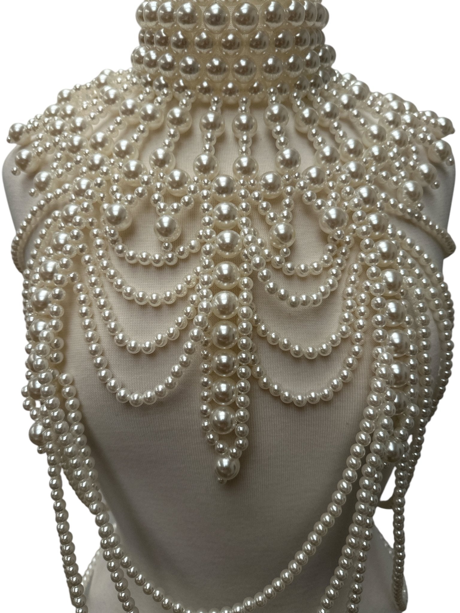 Boho Pearls Beads Shoulders Statement Tassel Chain Body Jewellery - Fatisha Boutique