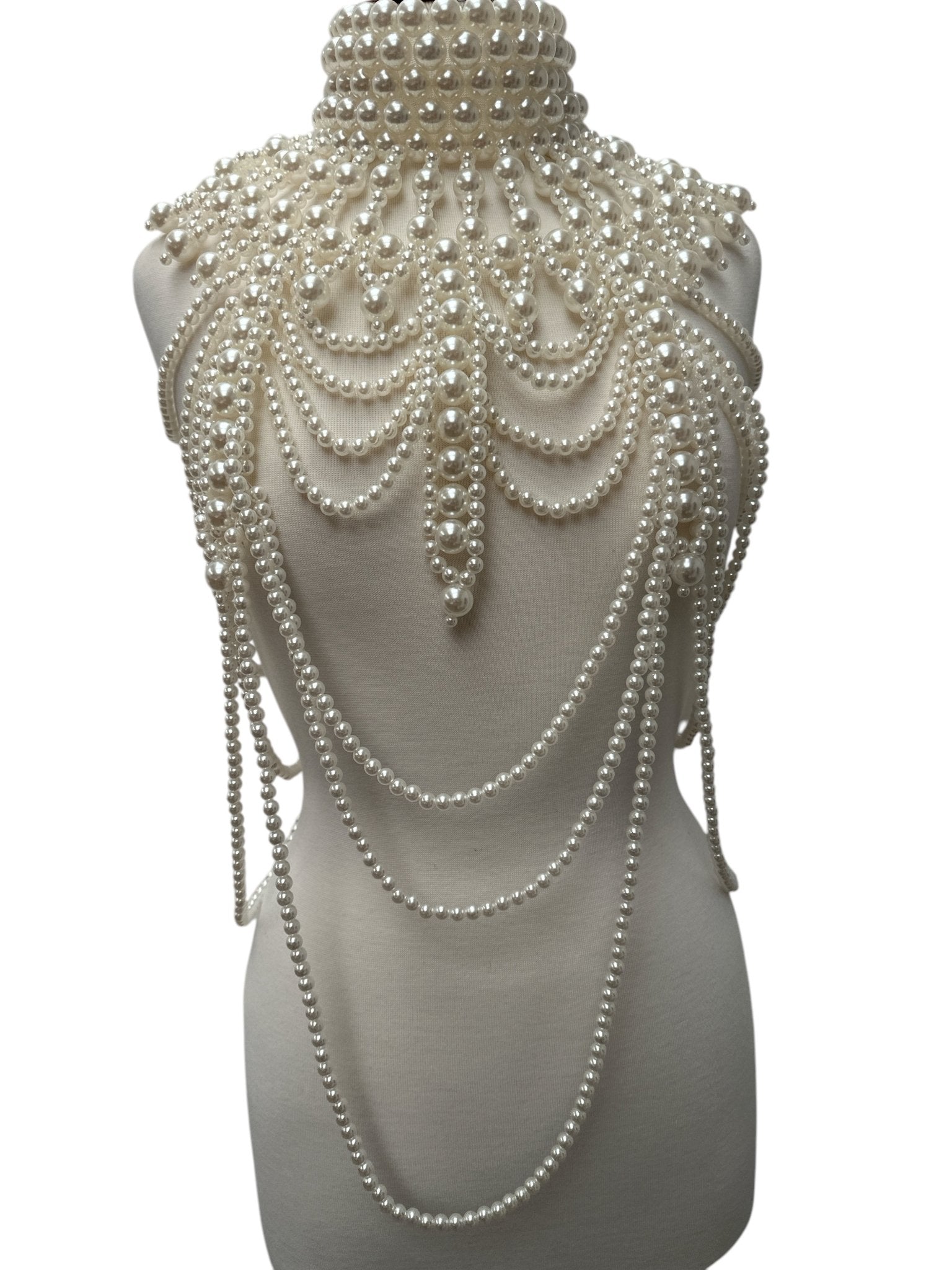 Boho Pearls Beads Shoulders Statement Tassel Chain Body Jewellery - Fatisha Boutique
