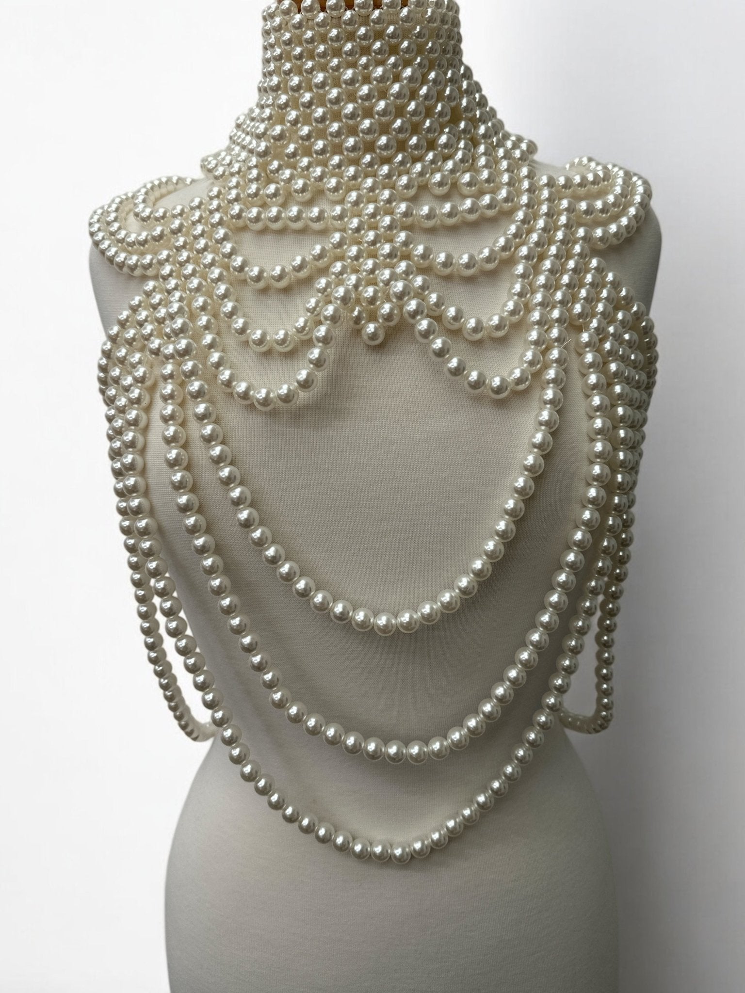 Boho Pearls Beads Shoulders Statement Tassel Chain Body Jewellery - Fatisha Boutique