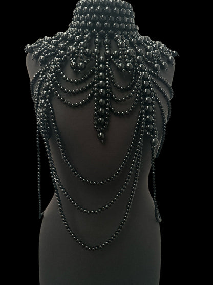Boho Pearls Beads Shoulders Statement Tassel Chain Body Jewellery - Fatisha Boutique