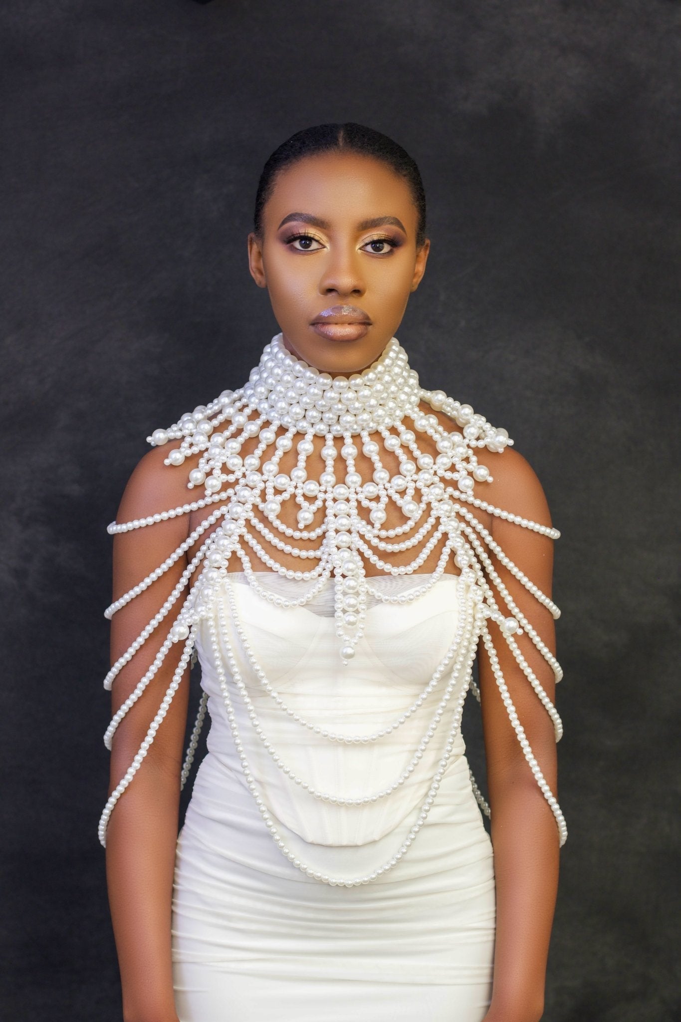 Boho Pearls Beads Shoulders Statement Tassel Chain Body Jewellery - Fatisha Boutique
