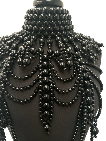 Boho Pearls Beads Shoulders Statement Tassel Chain Body Jewellery - Fatisha Boutique