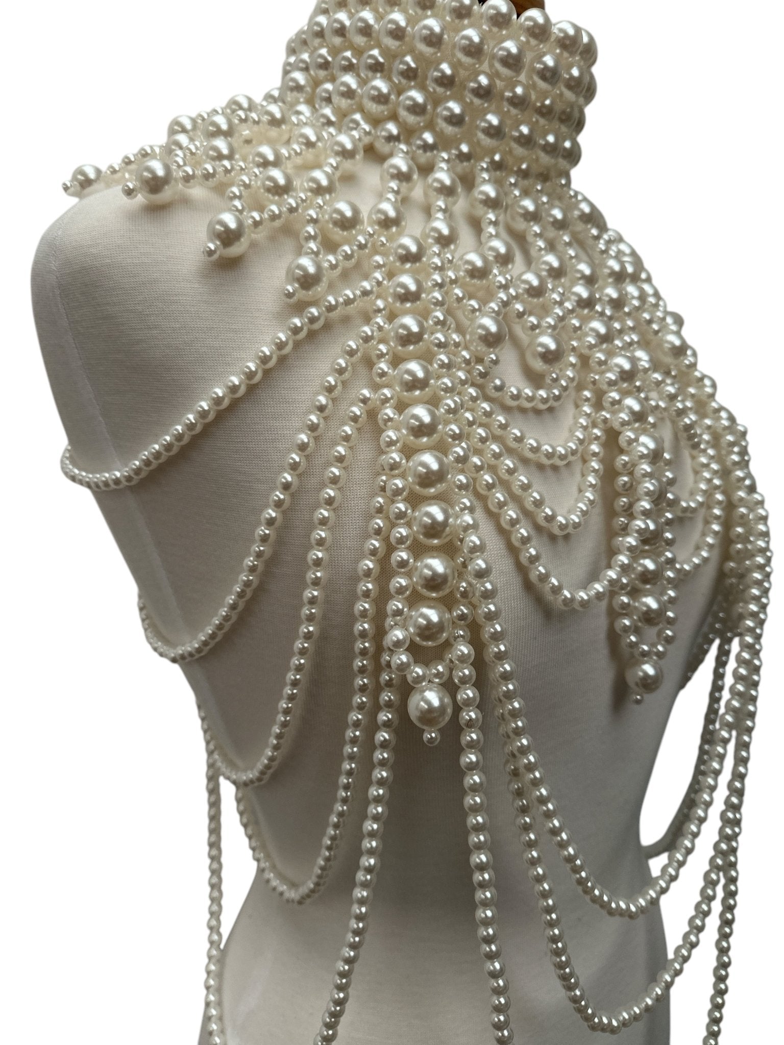 Boho Pearls Beads Shoulders Statement Tassel Chain Body Jewellery - Fatisha Boutique