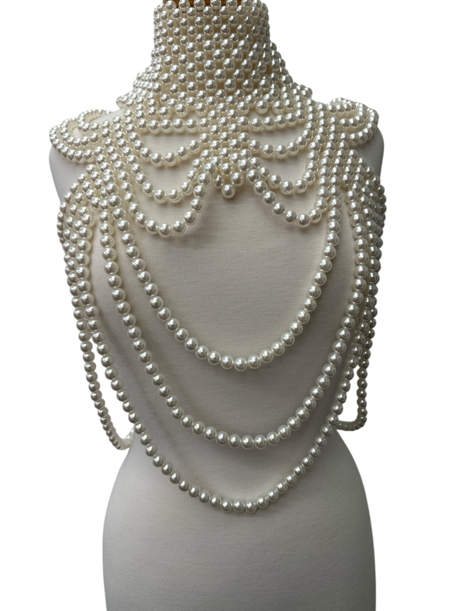 Boho Pearls Beads Shoulders Statement Tassel Chain Body Jewellery - Fatisha Boutique