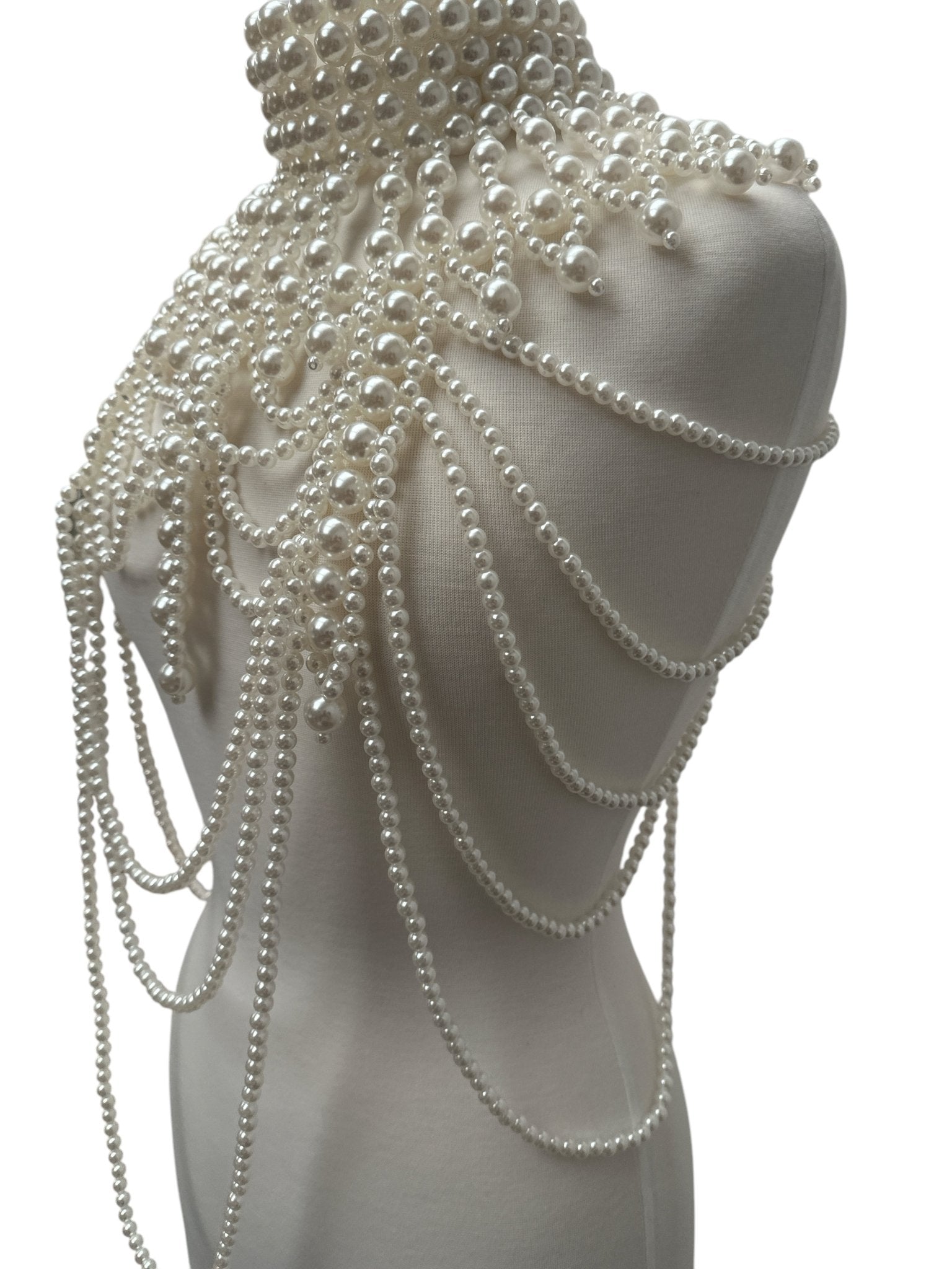 Boho Pearls Beads Shoulders Statement Tassel Chain Body Jewellery - Fatisha Boutique