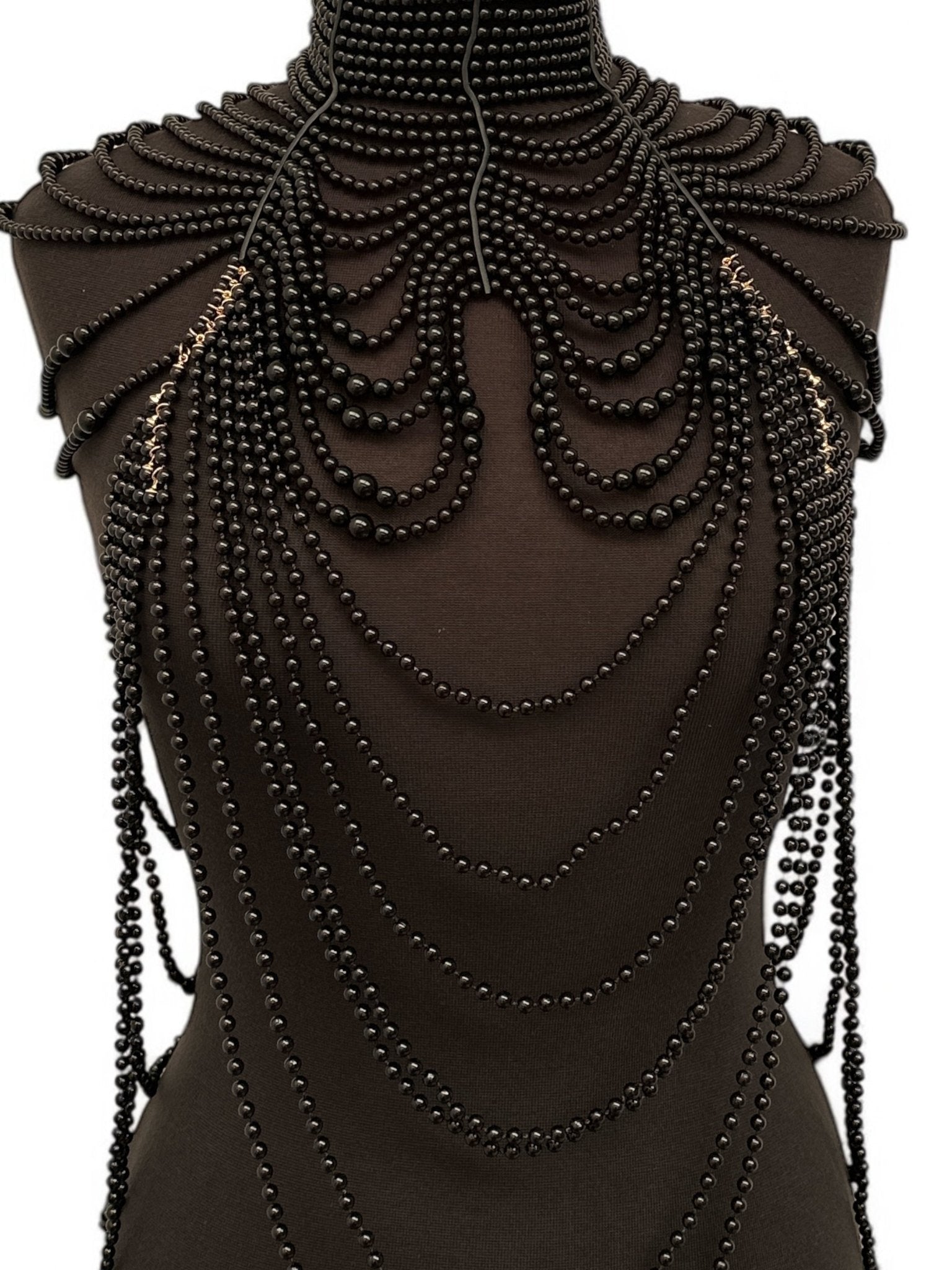 Boho Pearls Beads Shoulders Statement Tassel Chain Body Jewellery - Fatisha Boutique