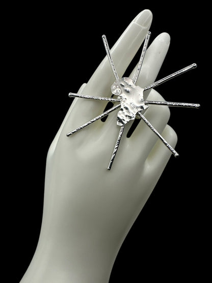 Bold Sculptural Brass Adjustable African Map Statement Ring - Fatisha Boutique