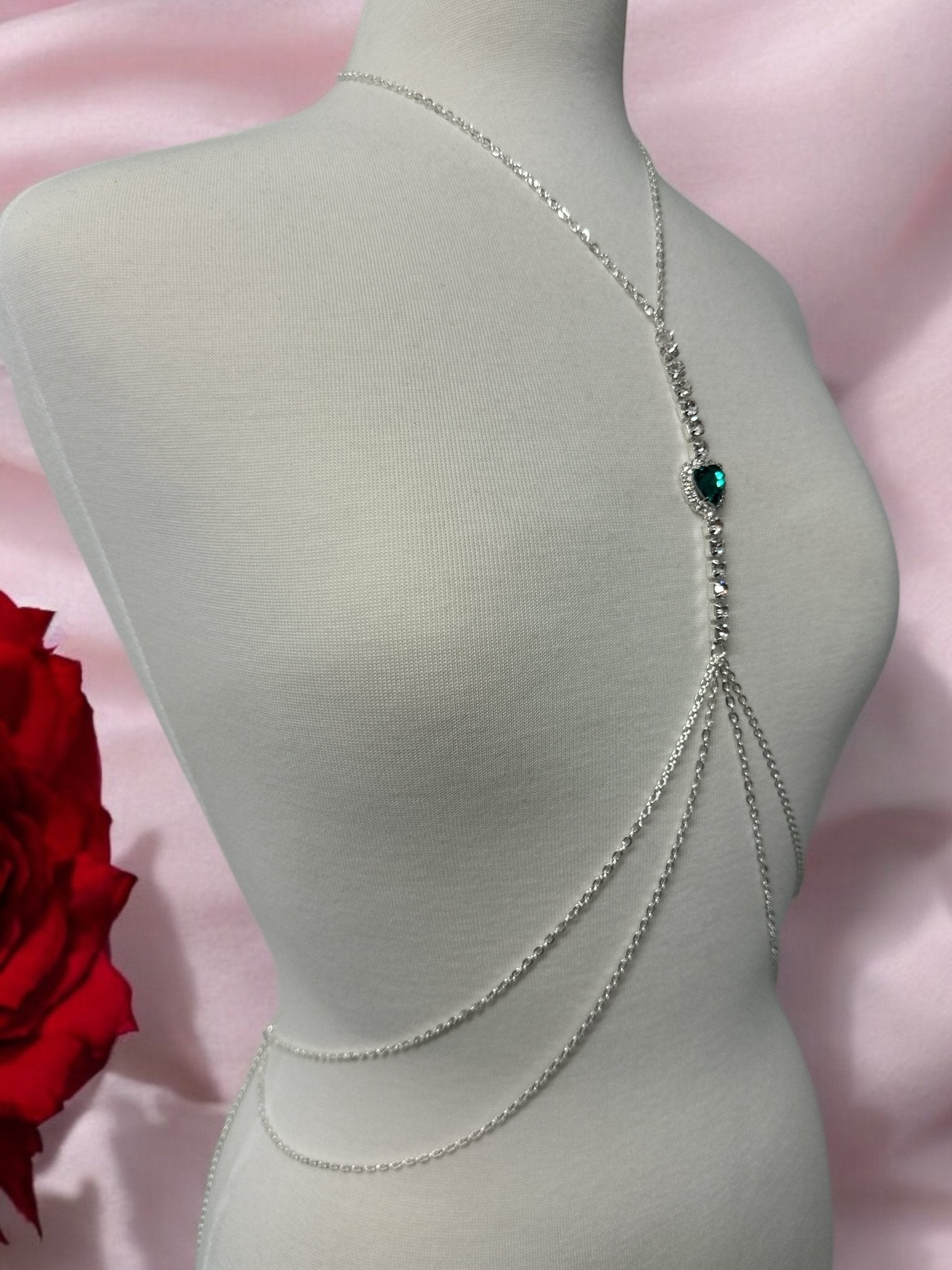 Centred Rhinestone Bralette Statement Body Chain Jewellery – Gold & Silver | Festival, Party & Elegant Wear - Fatisha Boutique