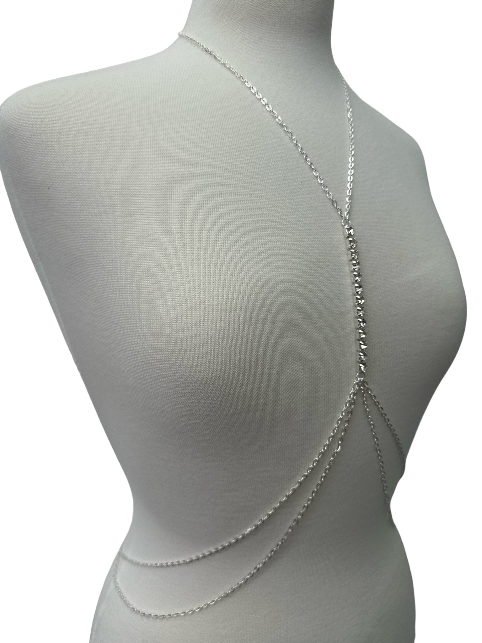 Centred Rhinestone Bralette Statement Body Jewellery - Fatisha Boutique