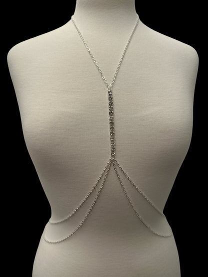 Centred Rhinestone Bralette Statement Body Jewellery - Fatisha Boutique