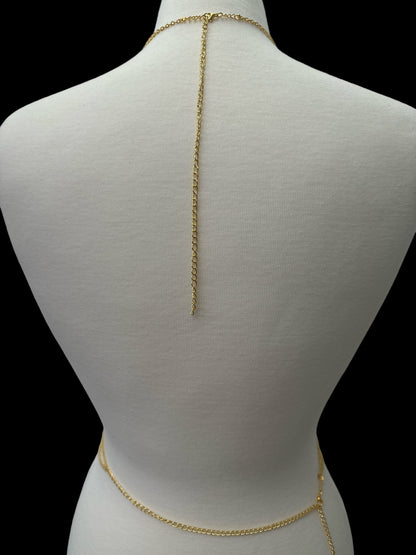 Centred Rhinestone Bralette Statement Body Jewellery - Fatisha Boutique