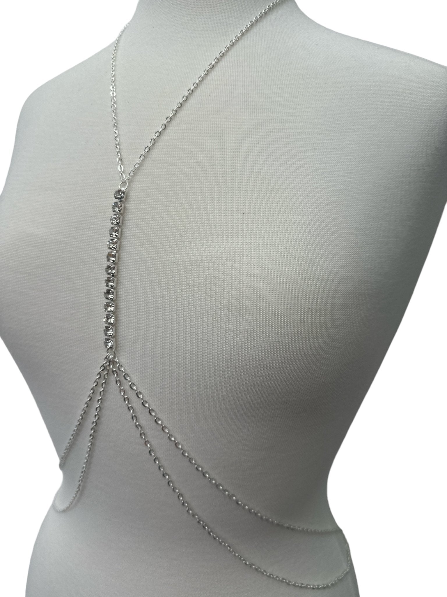 Centred Rhinestone Bralette Statement Body Jewellery - Fatisha Boutique