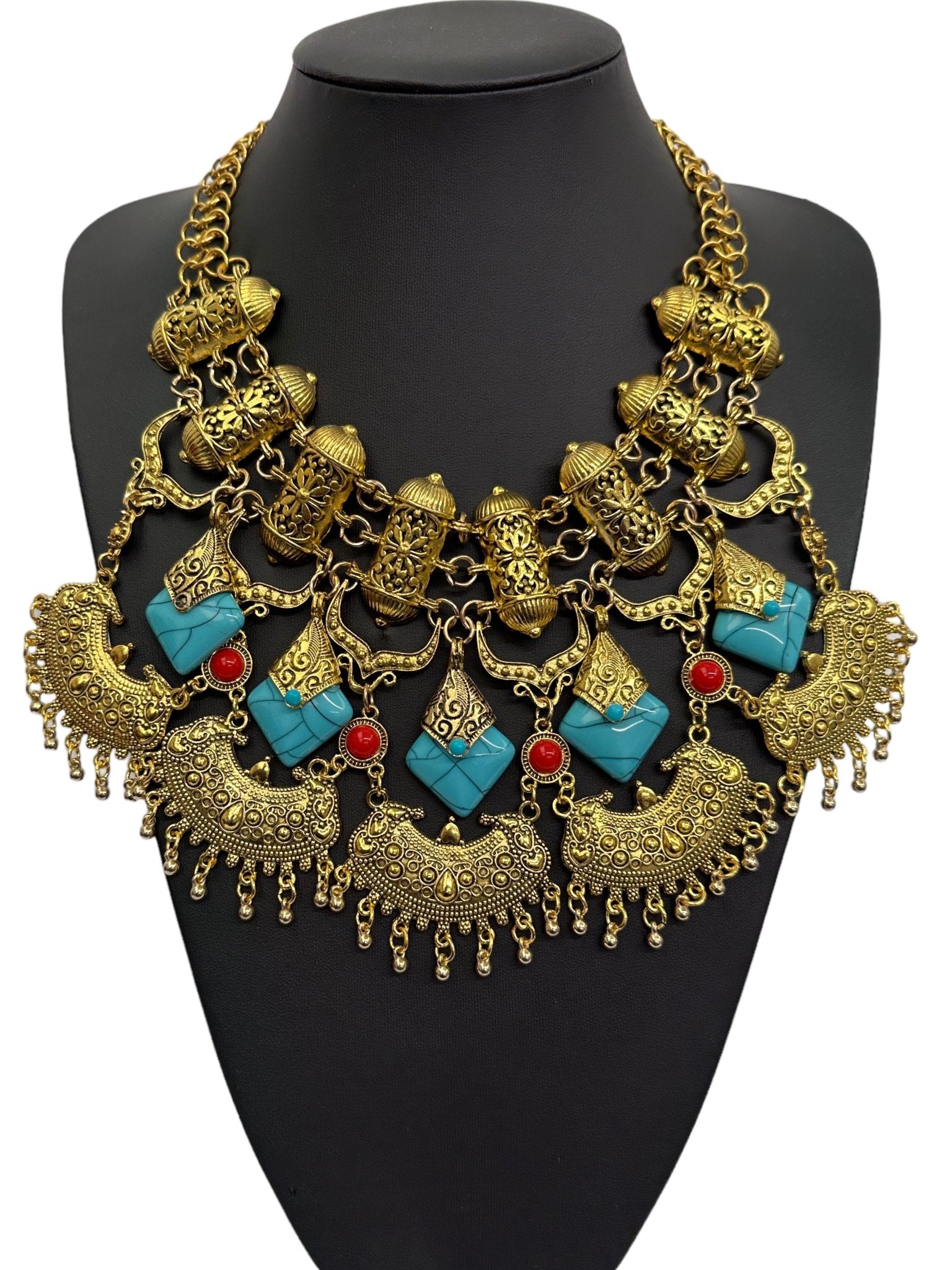 Charming Bohemian Tribal Ethnic Resin Pendant Statement Necklaces - Fatisha Boutique