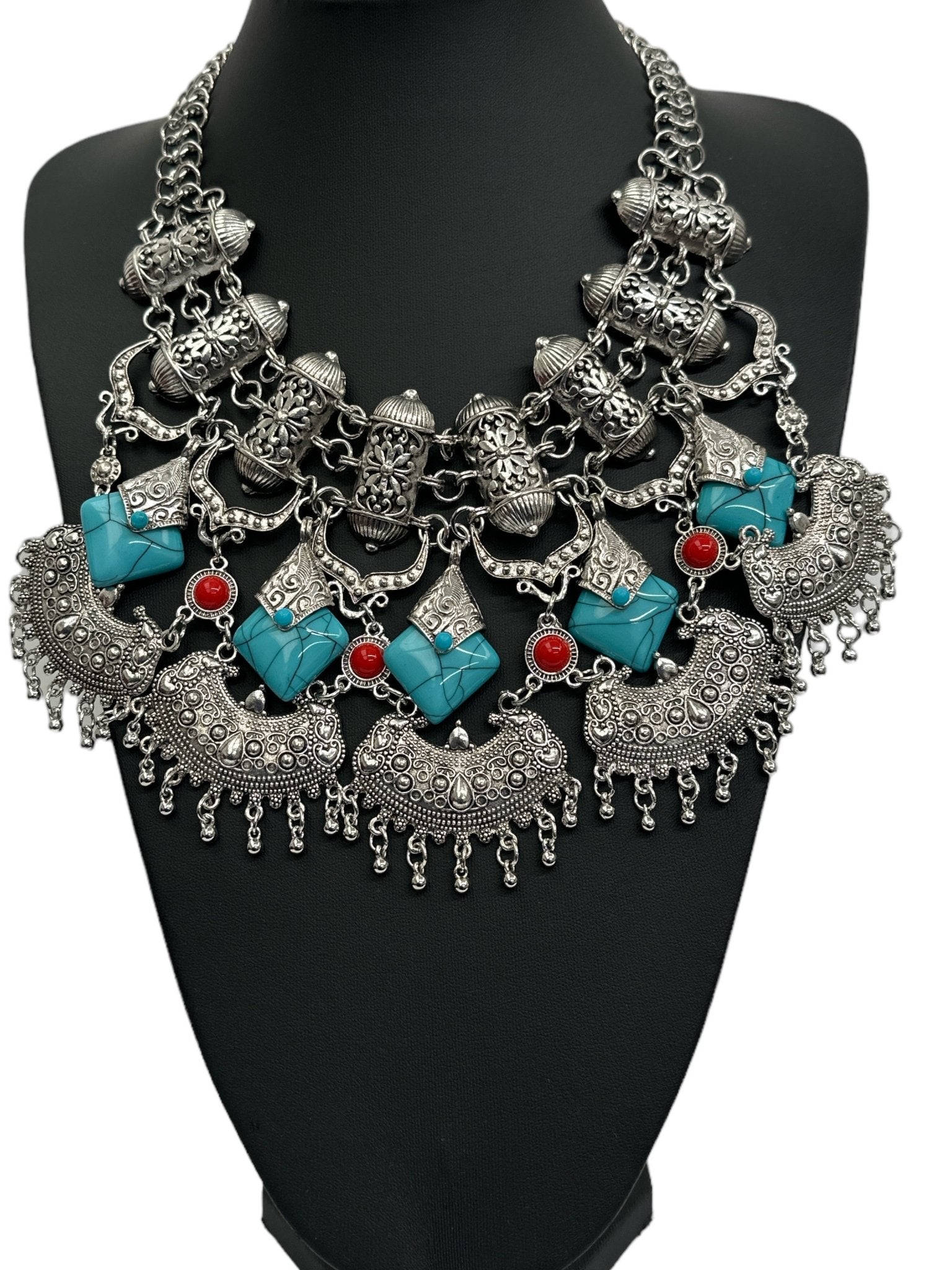 Charming Bohemian Tribal Ethnic Resin Pendant Statement Necklaces - Fatisha Boutique