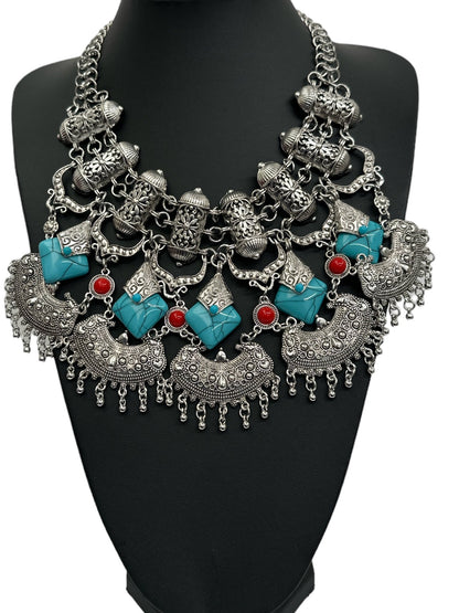Charming Bohemian Tribal Ethnic Resin Pendant Statement Necklaces - Fatisha Boutique