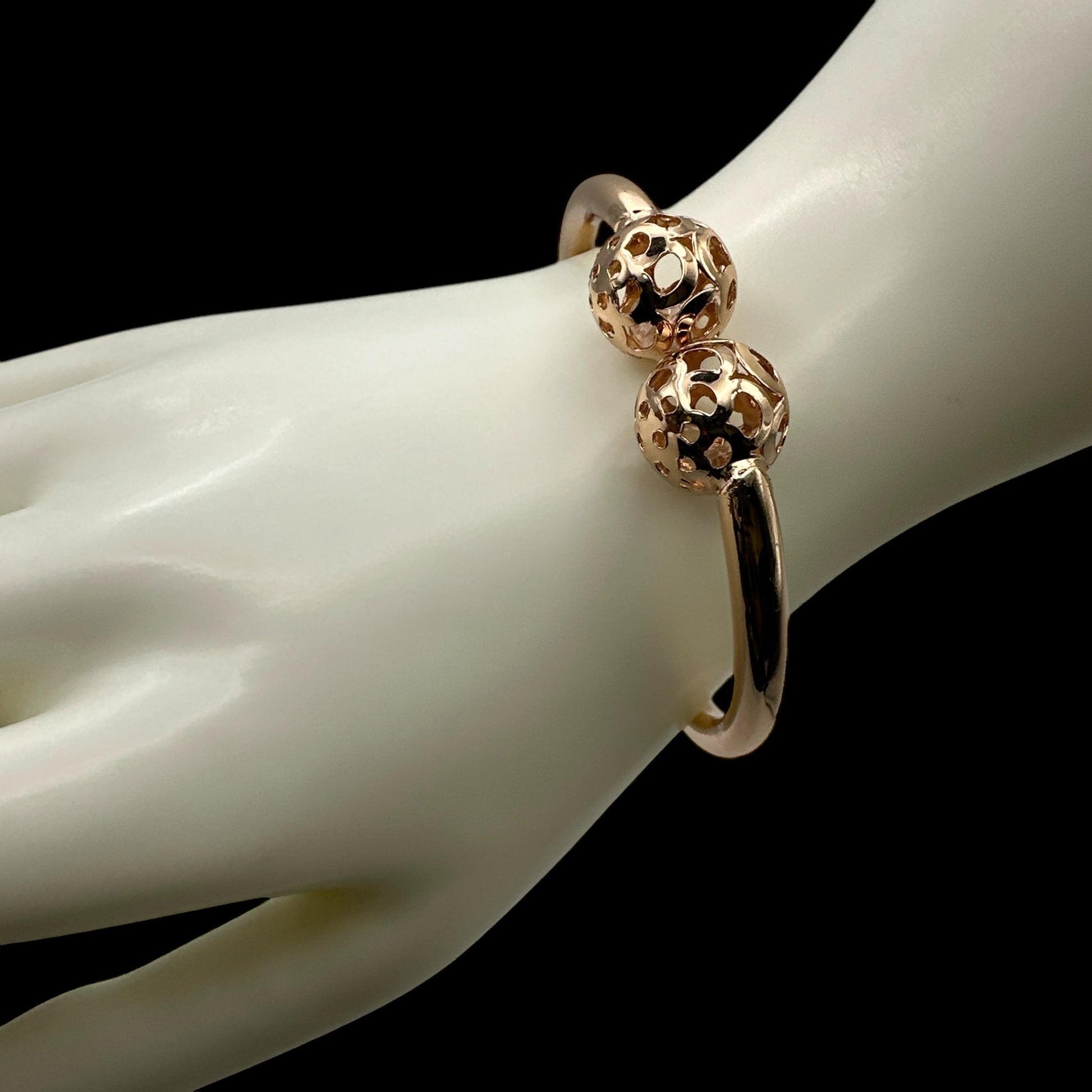 Charming Rose Gold Classic Chunky Bangle Bracelet Cuff - Fatisha Boutique