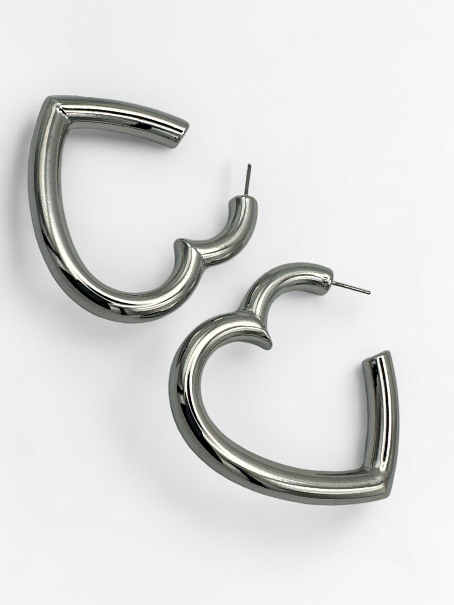 Chunky Bold 5cm Heart Shaped Statement Love Hoop Earrings - Fatisha Boutique