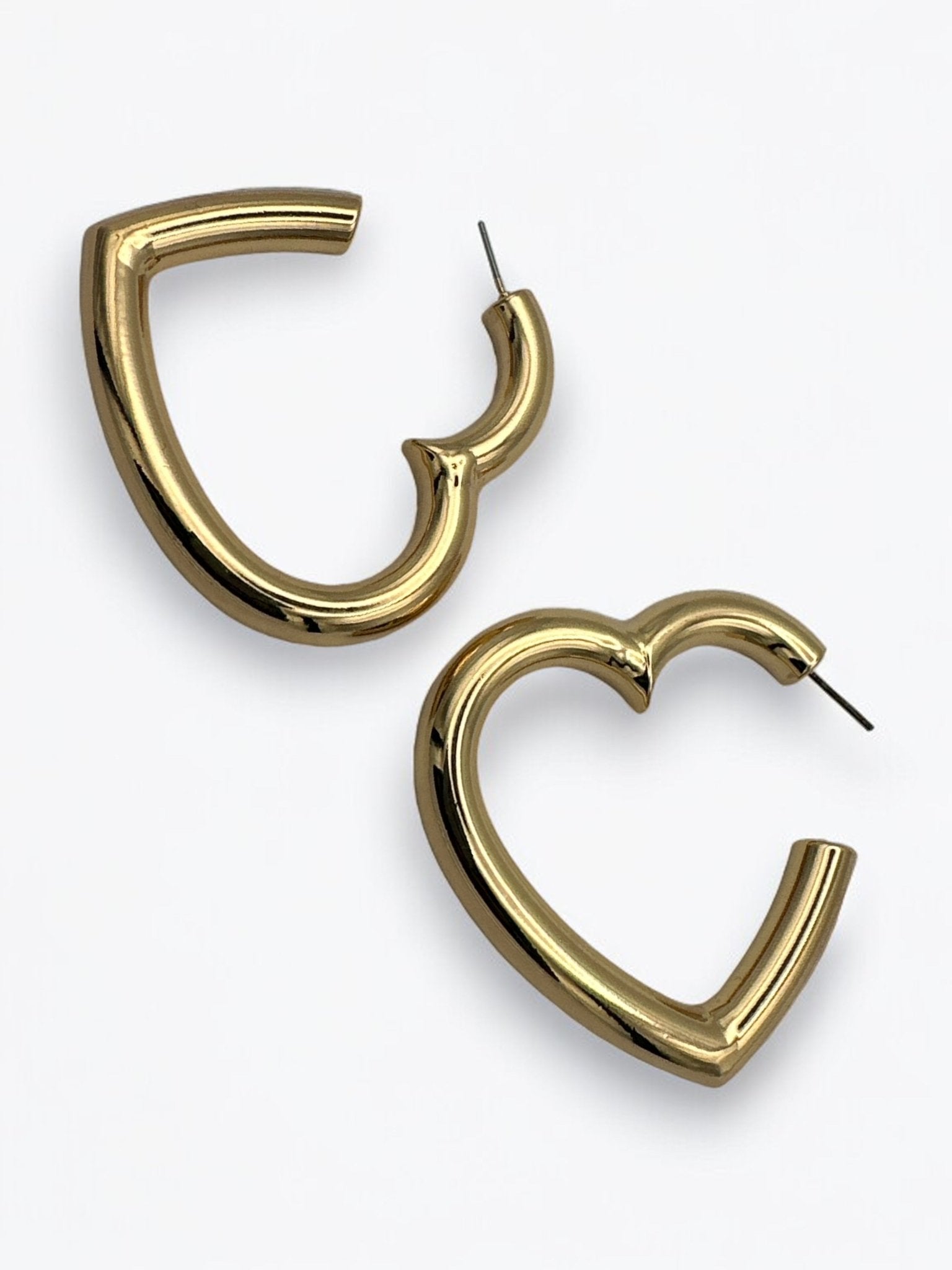 Chunky Bold 5cm Heart Shaped Statement Love Hoop Earrings - Fatisha Boutique