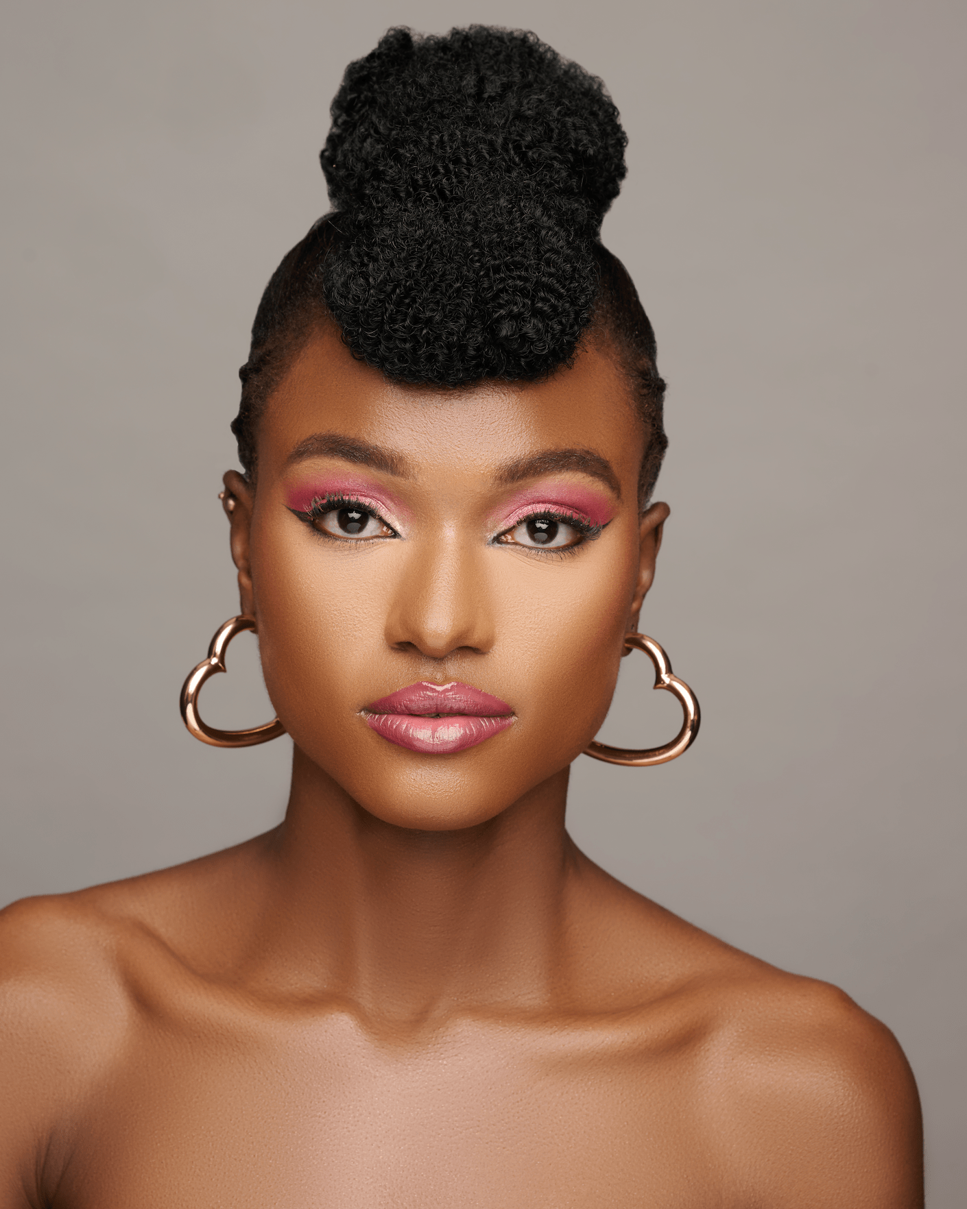 Chunky Bold 5cm Heart Shaped Statement Love Hoop Earrings - Fatisha Boutique