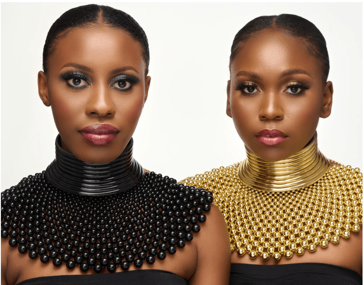 Cleopatra Collar Bib Choker & Ndebele Choker with Two Cuffs Set - Fatisha Boutique