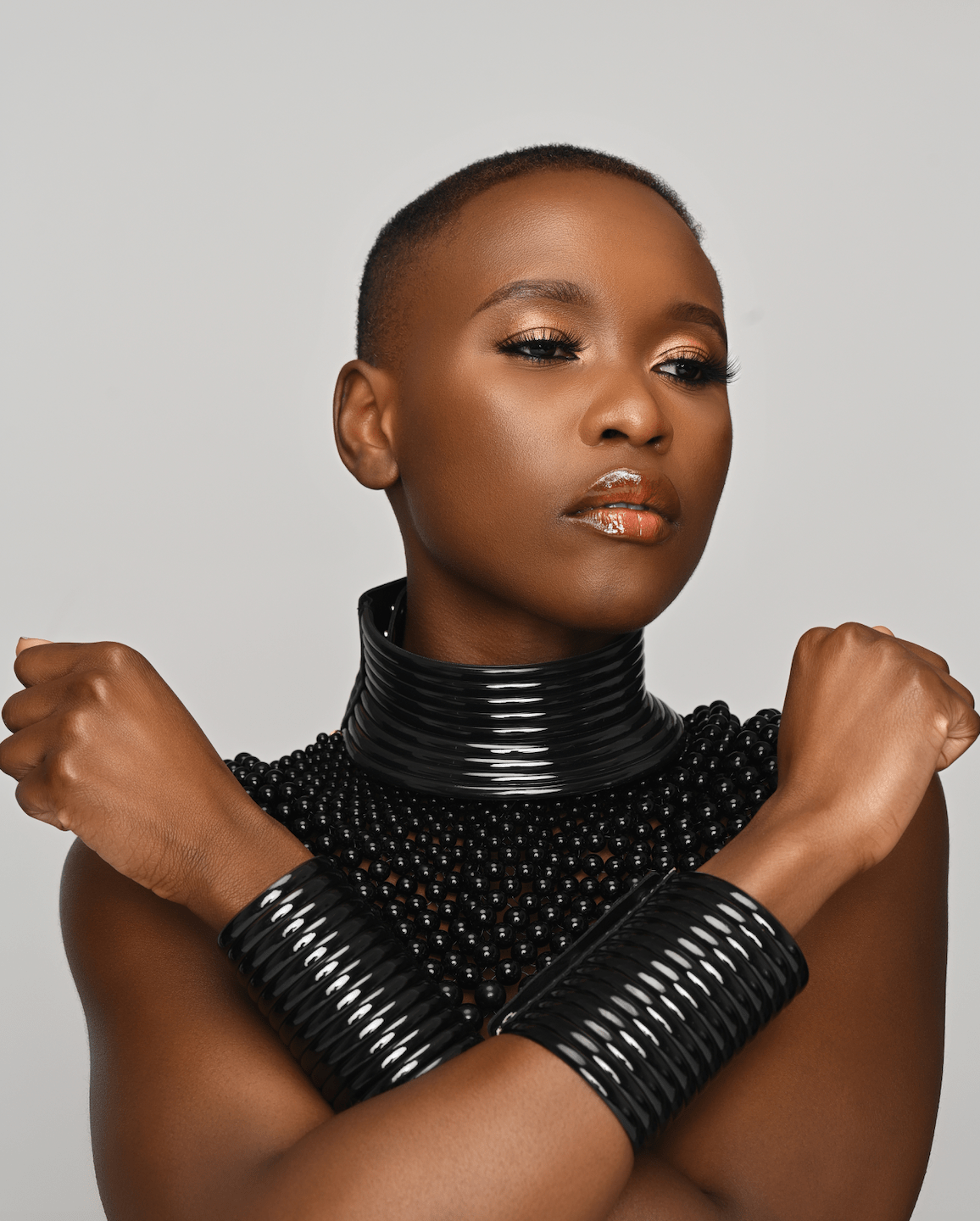 Cleopatra Collar Bib Choker & Ndebele Choker with Two Cuffs Set - Fatisha Boutique
