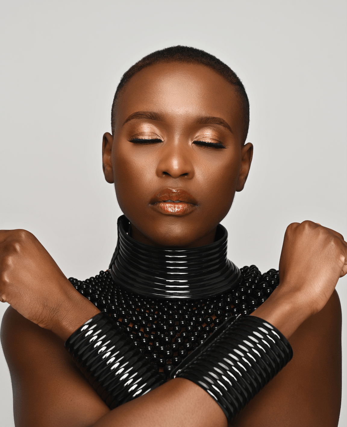 Cleopatra Collar Bib Choker & Ndebele Choker with Two Cuffs Set - Fatisha Boutique