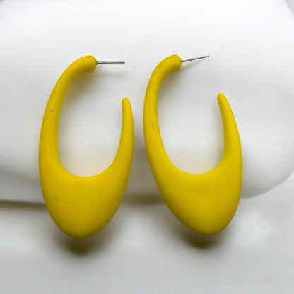 Colourful Boho Retro Stylish Acrylic Hoop Earrings - Fatisha Boutique