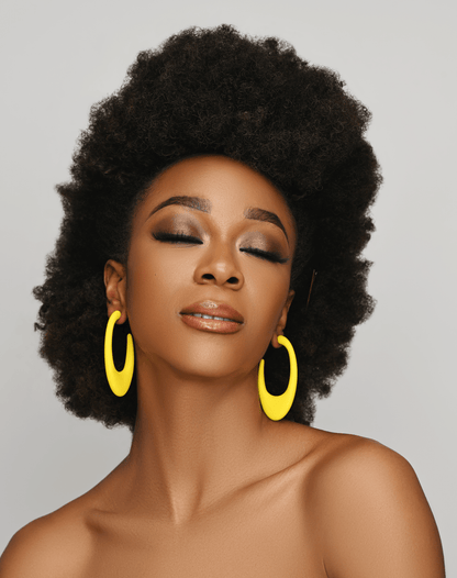 Colourful Boho Retro Stylish Acrylic Hoop Earrings - Fatisha Boutique