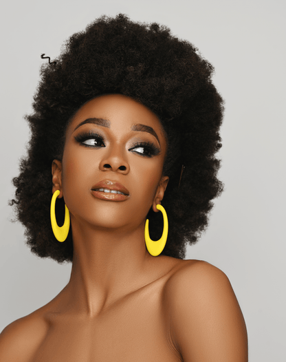 Colourful Boho Retro Stylish Acrylic Hoop Earrings - Fatisha Boutique