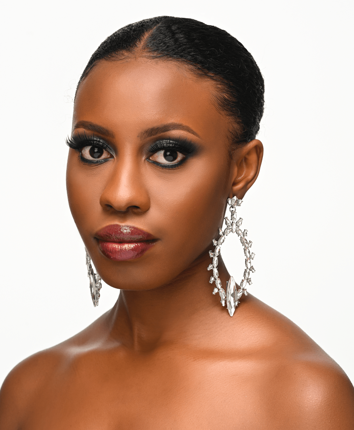 Diamante Rhinestone Sparkle Large Elegant Statement Earrings - Fatisha Boutique