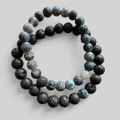 Double Lava Elasticity Beaded Bangle Bracelets - Fatisha Boutique