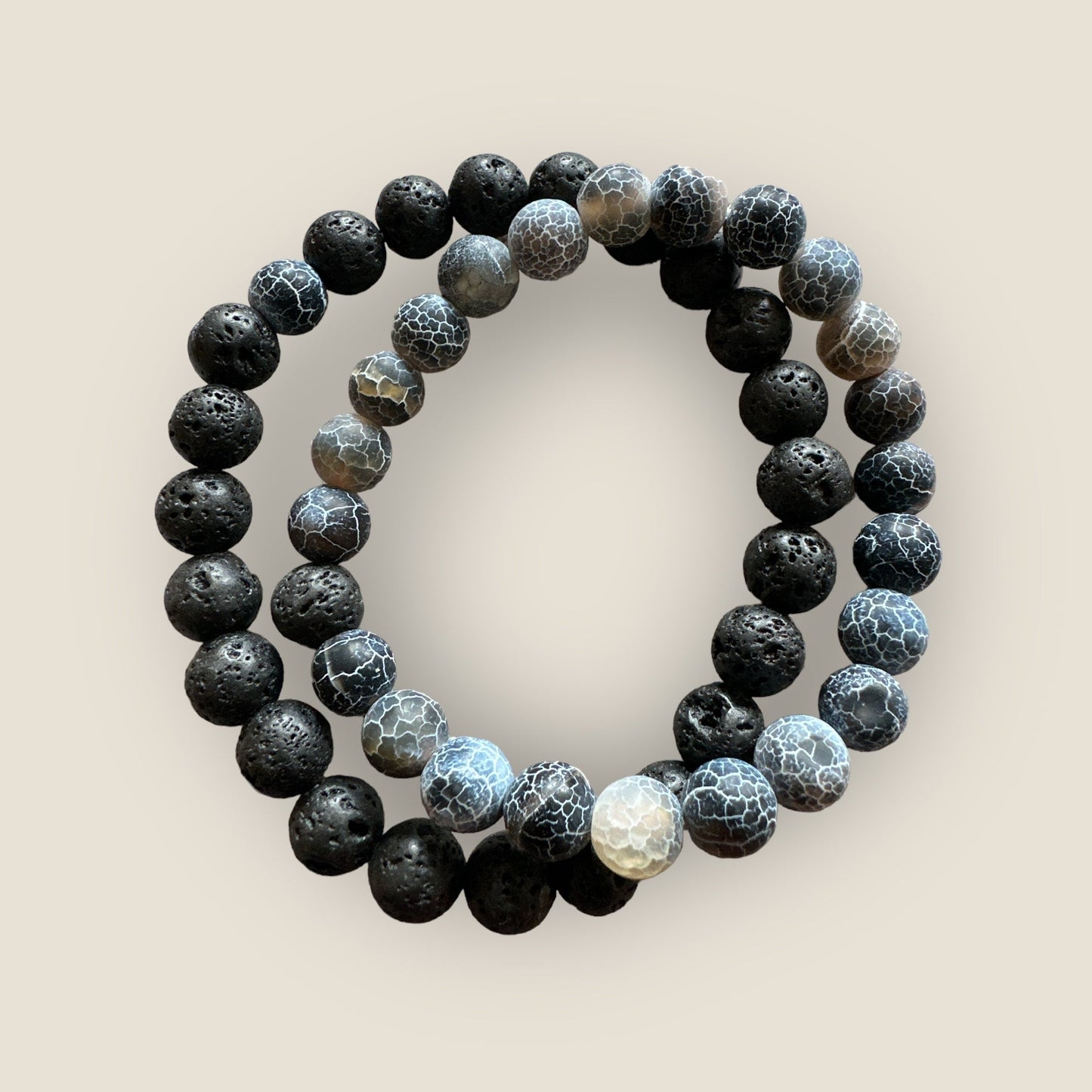 Double Lava Elasticity Beaded Bangle Bracelets - Fatisha Boutique